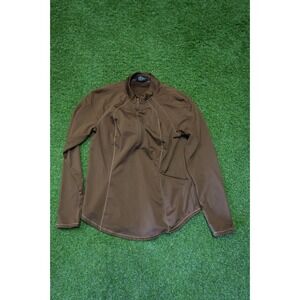 Spyder Active Sweatshirt Womens Large Brown Raglan Sleeve Mock Neck‎ Half Zip